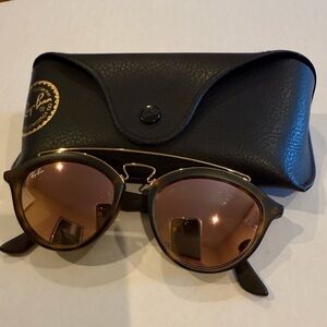 Ray-Ban Gatsby Havana and Copper Gradient Mirror Sunglasses with Case